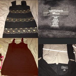 Lot of 2 -Black and Gold Dresses